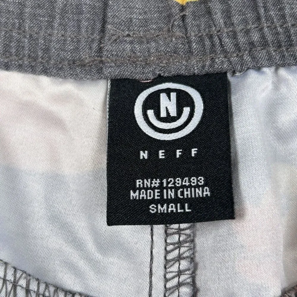 Neff Rubber Duck Print Quick Dry Trunks Swim Shorts Summer Fun Mens Small Gray
